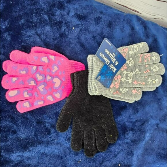 Old East Kids'  Gloves 3 pack Three Pair in 1 pack - Picture 1 of 6
